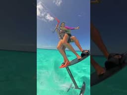 First try Kitefoil Couple Jump! 🤣🤯 They almost made it!