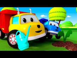Ethan & Little are Planting Trees 🌳 Ethan the Dump Truck | Trucks for kids
