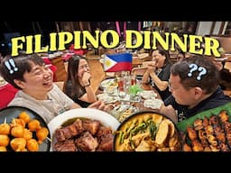 Korean Family’s Filipino Food Party in Boracay🎉 (quekquek..? kare-kare 😭)