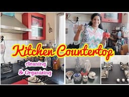 Kitchen countertop Cleaning & Organizing✨|New kitchen items💗 #kitchen #cleaning #tips #home #vlog