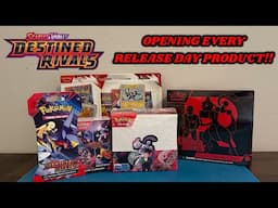DESTINED RIVALS IS HERE!! Opening EVERY DESTINED RIVALS Release Day Product!! (pokemon card opening)