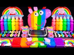 [ASMR] Peppa Pig Slime mixing Glitter & Random things into slime #Satisfying #slimeasmr #slimevideo