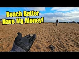 Metal Detecting Dry Sandy Beach With Special Guest😎