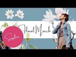 Supplies for Floral March | 31 days line and wash drawing challenge