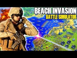 Brutal WW3 BATTLE SIMULATOR has Insane BEACH INVASIONS Defenses...