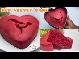 HOW TO BAKE  CAKE AT HOME  WITHOUT MIXER STEP BY STEP | HOMEMADE RED VELVET CAKE | EASY & QUICK