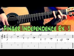 Finger Independence Ex. 1 - Includes Sheet Music/TAB - Robert Lunn