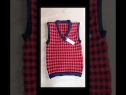 Punchcard Magic--- V-neck Vest Reveal 🤩#knittig #fairisleknitting #shorts