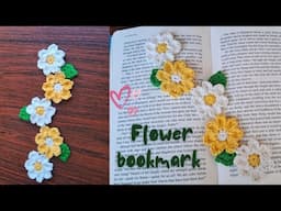 Crochet Bookmark | Simple Crochet Flower Bookmark | String of Crochet Daisy Flowers