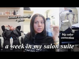 Doing my own hair, big color correction, trying new products // Week in my life as a hairstylist
