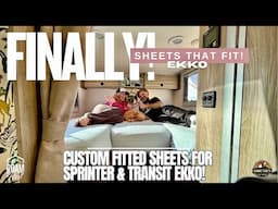 Finally! Custom-Fit Sheets for the Winnebago EKKO (Sprinter & Transit) #travel