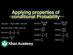 Applying properties of conditional probability[Hinglish]| Probability | Grade 12| Math| Khan Academy