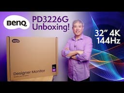 BenQ PD3226G High Refresh Rate 32" 144Hz Pro Creator Display Unboxing.