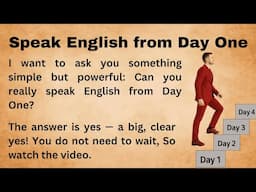 Speak English from Day One  || English Practice for Beginners || Bookish English
