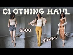 CLOTHING HAUL 🛍 21 Thrifted Pieces for $300! UNBOXING & TRY-ON