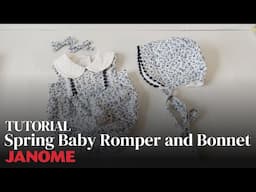 Spring Baby Romper and Bonnet