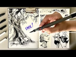 having a good time with INKS in my SKETCHBOOK