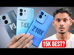 Realme P3 vs iQOO Z10x vs vivo T4x - Best 5G Phone Under 15000 ??