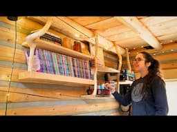 Building rustic bookshelves inside our Log Cabin | Maple Syrup season was a SUCCESS!