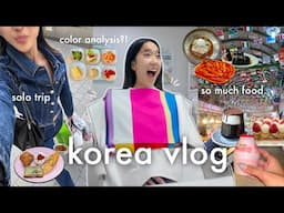 KOREA VLOG ✨🎀  traveling alone, viral color analysis, scalp treatment, and so much food