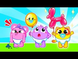 The Baloons Challenge for Kids | Funny Song For Baby & Nursery Rhymes by Toddler Zoo