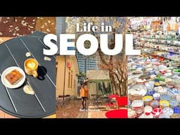 First Days of Spring in Seoul | Aesthetic Cafes, Biggest Olive Young & Kitchenware Market