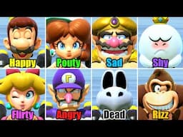Mario Kart World - All Characters Emotions & Expressions