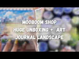 ASMR Huge Unboxing @mooboomplanner Shop + Art Journal with me!  #unboxingvideo #asmr #artjournal
