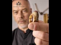 Lantern Thumb Ring in Cow Horn by Vermil Archery