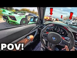 15 Minutes of Chasing DDE Supercars In A 700HP Tuned BMW M4 G82 [LOUD EXHAUST POV]
