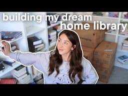 building and organising my dream home library🏠 📖 bookshelf organisation!