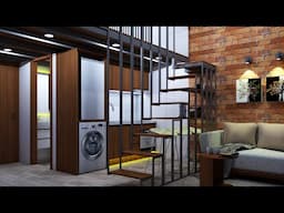 TINY APARTMENT 17sqm (182sqft MICRO APARTMENT ) | SMALL APARTMENT DECORATING IDEAS | NEVER TOO SMALL