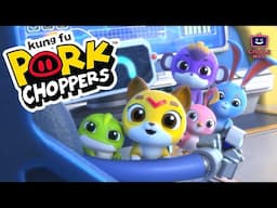Rush to Save the Timeline | Kung Fu Pork Choppers (13-Minute Cartoon for Kids!)