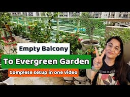 🔴HOME GARDEN SET UP IN ONE GO, BALCONY SETUP, PLANT SHOPPING, DECORATION GARDEN VLOG #balconygarden