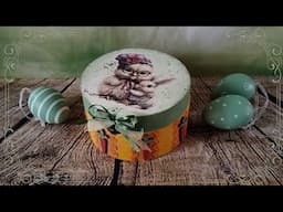 DIY box decoration ideas,  Home Decor , how to decorate a wooden box 🐰🐥