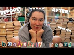 BOOKSHELF REORGANIZATION | sorting 700+ books and donating a ton to little free libraries!