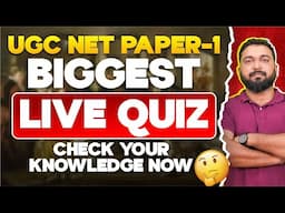 UGC NET Paper 1 LIVE QUIZ | Biggest Quiz to Test Your Knowledge | With Vineet Pandey Sir