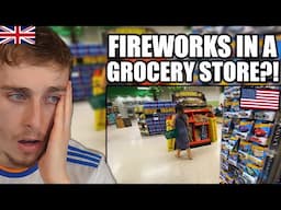Brit Reacts to Couple are Shocked when Grocery Shopping in AMERICA!