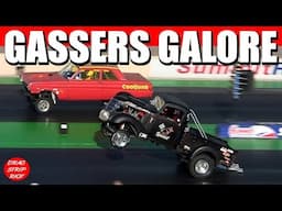 Old School Gassers Drag Racing Blue Suede Cruise