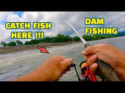Dam FISHING (UNEXPECTED TURN OF EVENTS) Fishing Live Minnows as Bait !!