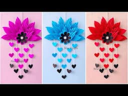 White paper Flower Wall Hanging /  Home Decoration / A4 sheet craft / DIY Wall Decor/school craft