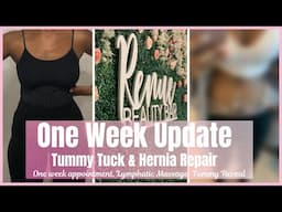 Tummy Tuck & Umbilical￼ Hernia Repair week one update | post op