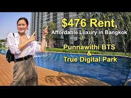 Rent $476 USD - Affordable Luxury in Bangkok: near Punnawithi BTS & True Digital Park