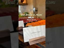 This brunch in Miami at Mila was sooo good! #brunch #miami #foodie #foodvlog