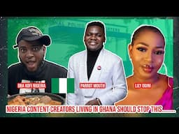 Nigeria Content creators living in Ghana should stop this.........