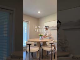 first of the month sunday reset 🎧🌸🧺🍵🫧 #cleantok #sundayreset #cleaningroutine #cleanwithme
