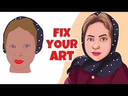 Fix Art Student - How to make Portrait - Vector art