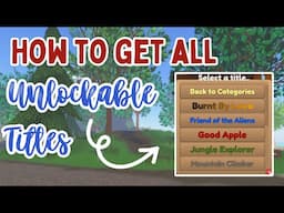 How to Get All of the *UNLOCKABLE TITLES!* | Wild Horse Islands
