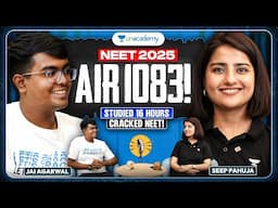 How Jai Agrawal Cracked NEET 2025 | 16-Hour Study Plan | AIR 1083 Journey #neet2026