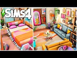 Colourful Apartment For 2 Roommates 💛 || The Sims 4 Speed Build